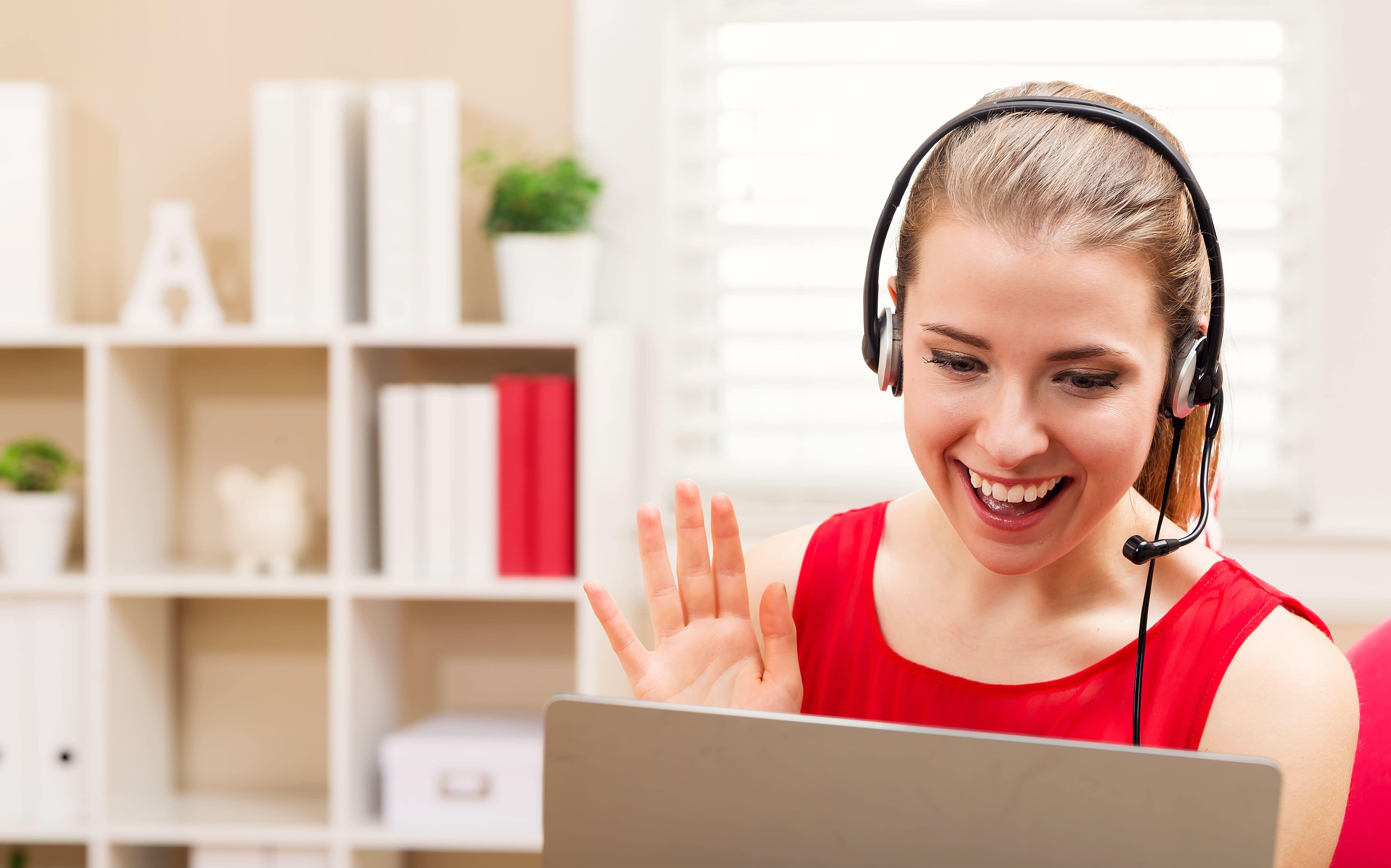 Woman on a zoom call