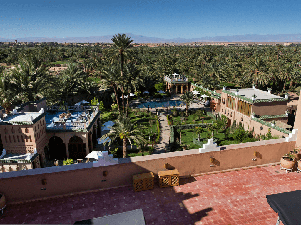 Picture overlooking the Oz Palace in Ouarzazate, Morocco